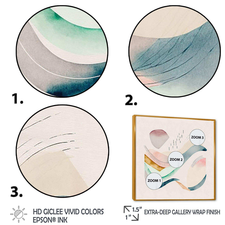Multi-Color Pastel Waves  - Modern Wall Art Prints