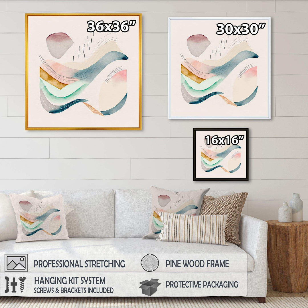 Multi-Color Pastel Waves  - Modern Wall Art Prints