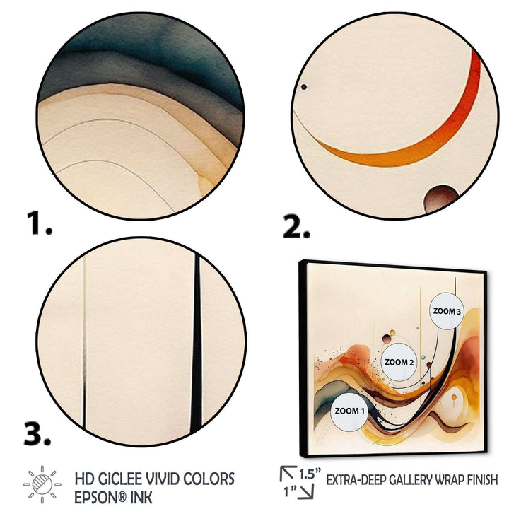 Burnt Orange Waves Abstract V - Modern Canvas Wall Art