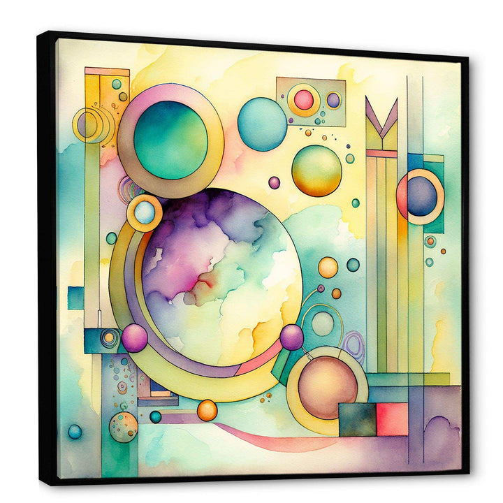 Pastel Watercolor Art Deco I - Modern Canvas Wall Art