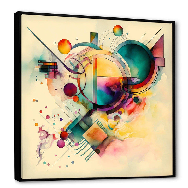 Pastel Watercolor Art Deco II - Modern Living Room Wall Decor