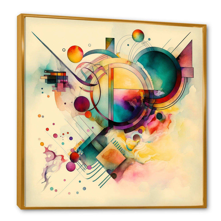 Pastel Watercolor Art Deco II - Modern Living Room Wall Decor