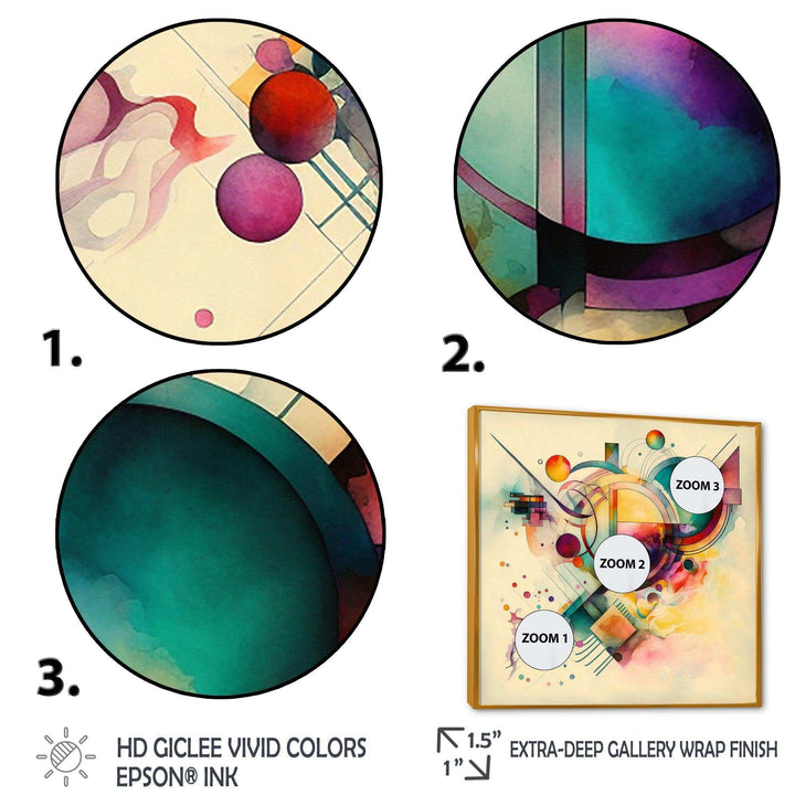 Pastel Watercolor Art Deco II - Modern Living Room Wall Decor