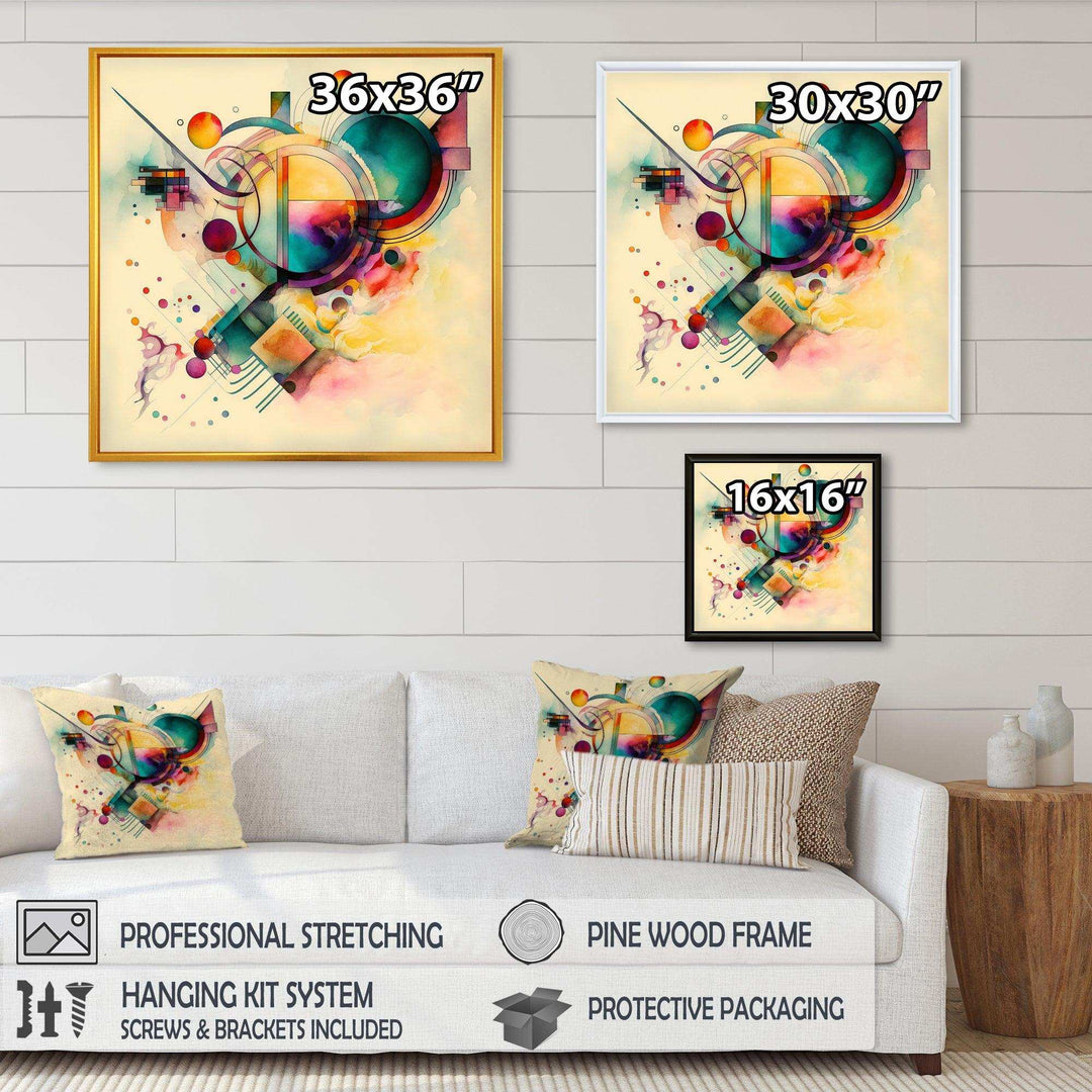 Pastel Watercolor Art Deco II - Modern Living Room Wall Decor