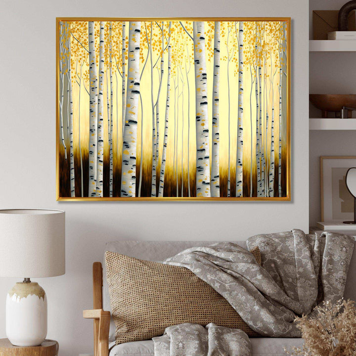 Golden Birch Trees Forest III