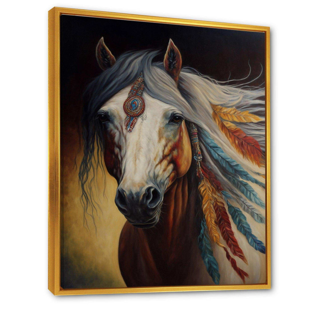 Amerindian Horse With Feathers III