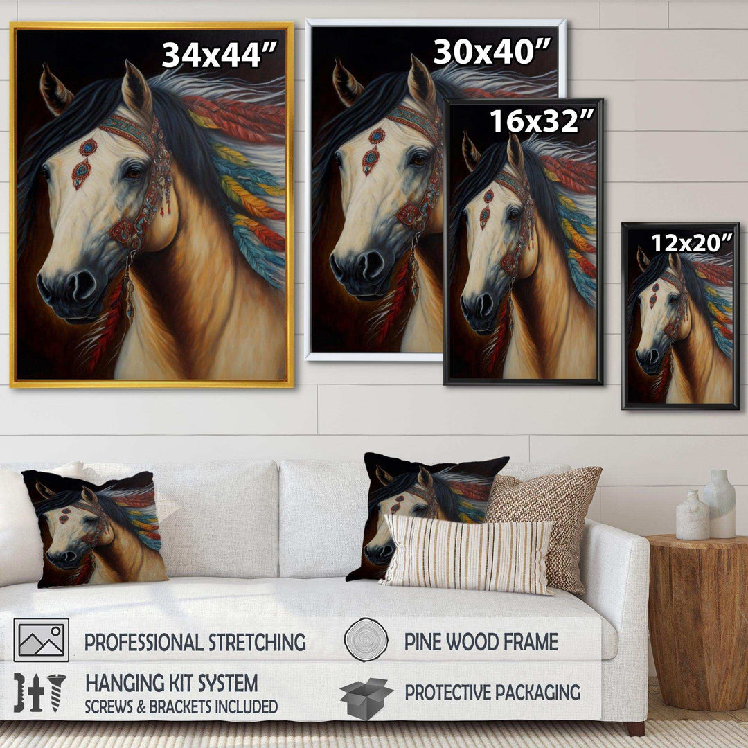 Amerindian Horse With Feathers V