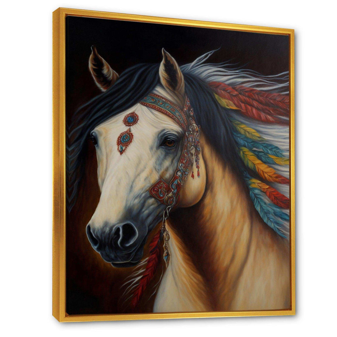 Amerindian Horse With Feathers V