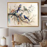 Multicolor Birds On Plum Blossoms Tree X