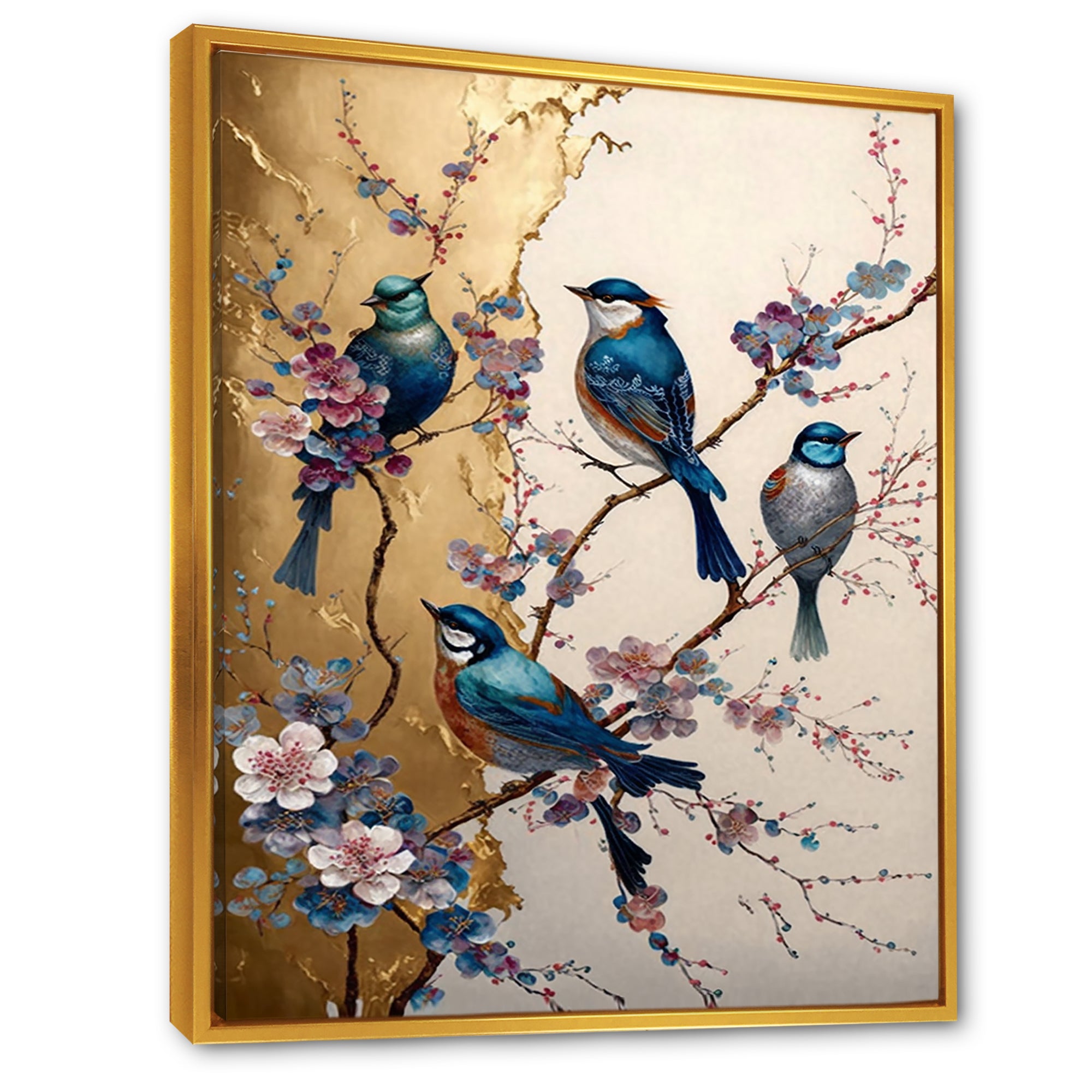 Multicolor Birds On Plum Blossoms Tree II