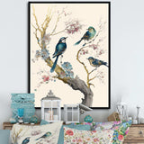 Multicolor Birds On Plum Blossoms Tree XII