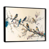 Multicolor Birds On Plum Blossoms Tree XIV