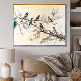 Multicolor Birds On Plum Blossoms Tree XIV