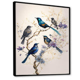 Multicolor Birds On Plum Blossoms Tree XVI