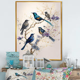 Multicolor Birds On Plum Blossoms Tree XVI