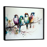 Multicolor Birds On Plum Blossoms Tree XVII