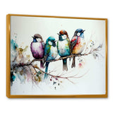 Multicolor Birds On Plum Blossoms Tree XVII