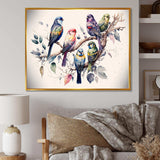 Multicolor Birds On Plum Blossoms Tree XVIII