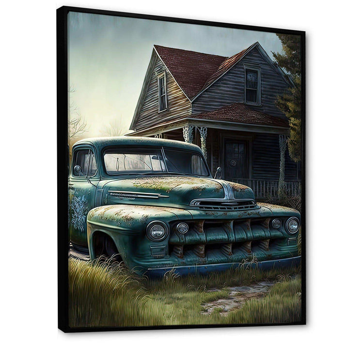 Old American Truck In Barn II