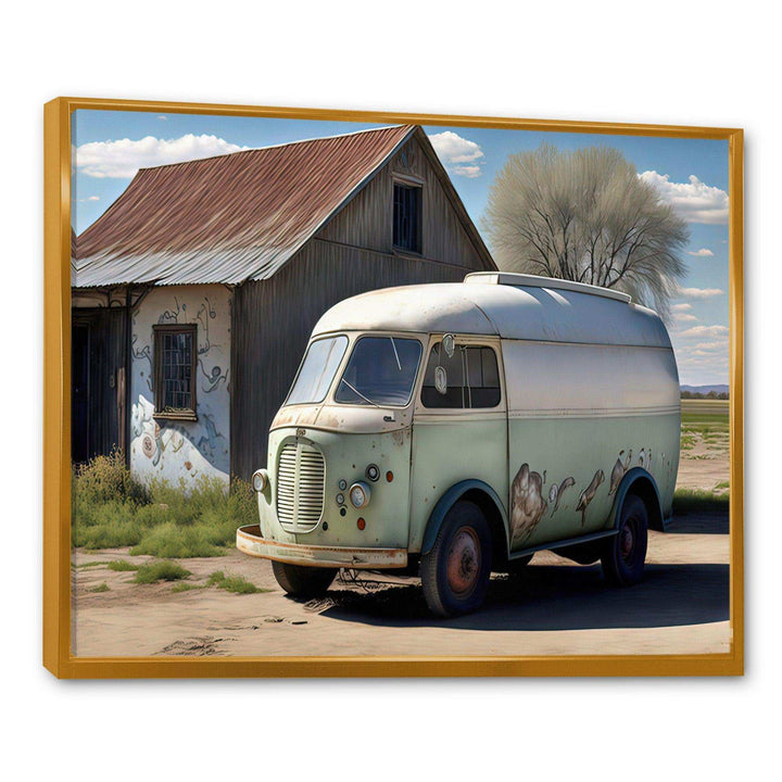 Old Milk Delivery In Barn