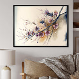 Pink And Plum Cherry Blossom Branch I