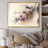 Pink And Plum Cherry Blossom Branch I