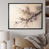 Pink And Plum Cherry Blossom Branch V