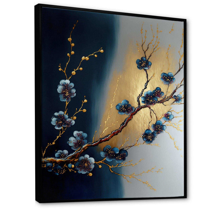 Blue Cherry Blossom Branch III