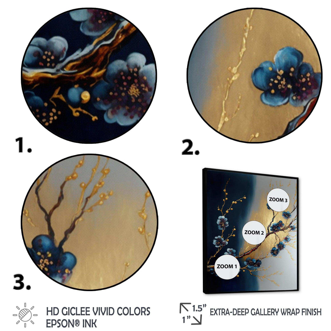 Blue Cherry Blossom Branch III