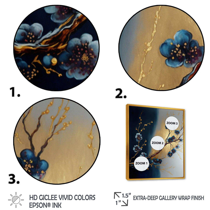 Blue Cherry Blossom Branch III
