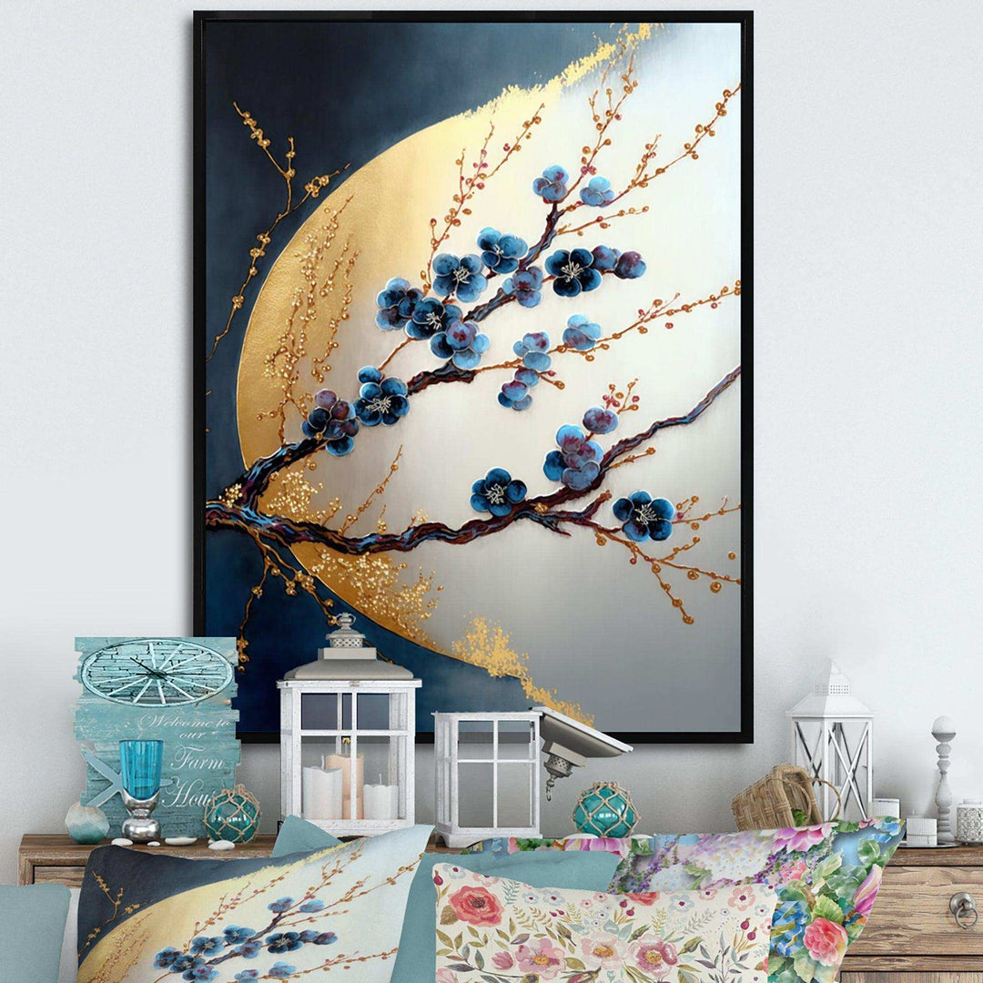 Blue Cherry Blossom Branch IV