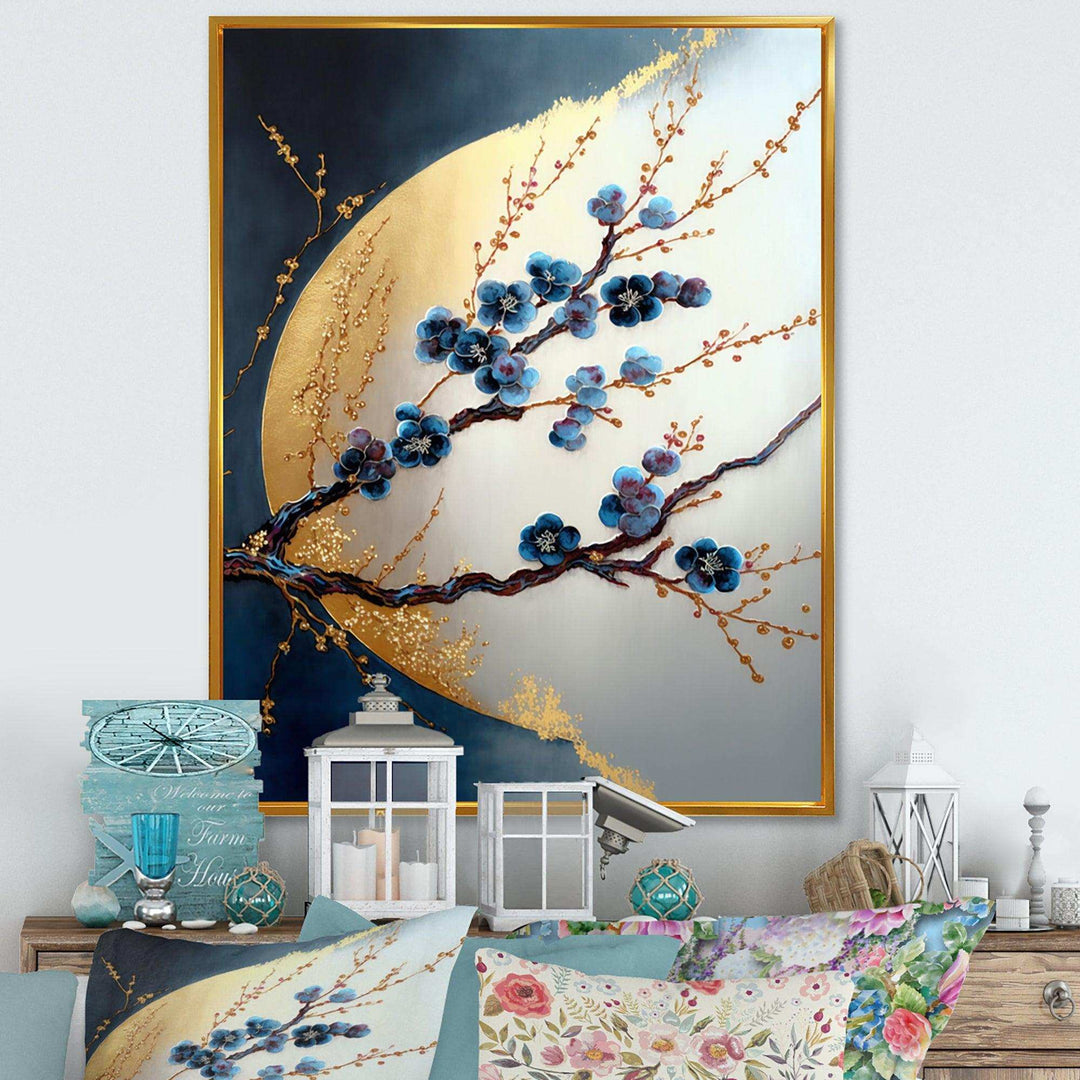 Blue Cherry Blossom Branch IV