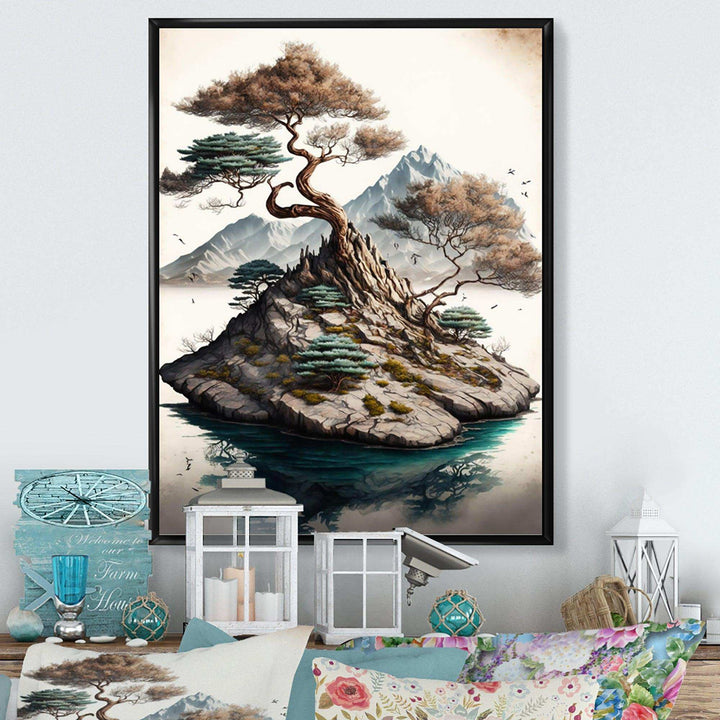 Bonsai Tree On A Rock I