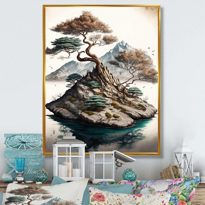 Bonsai Tree On A Rock I