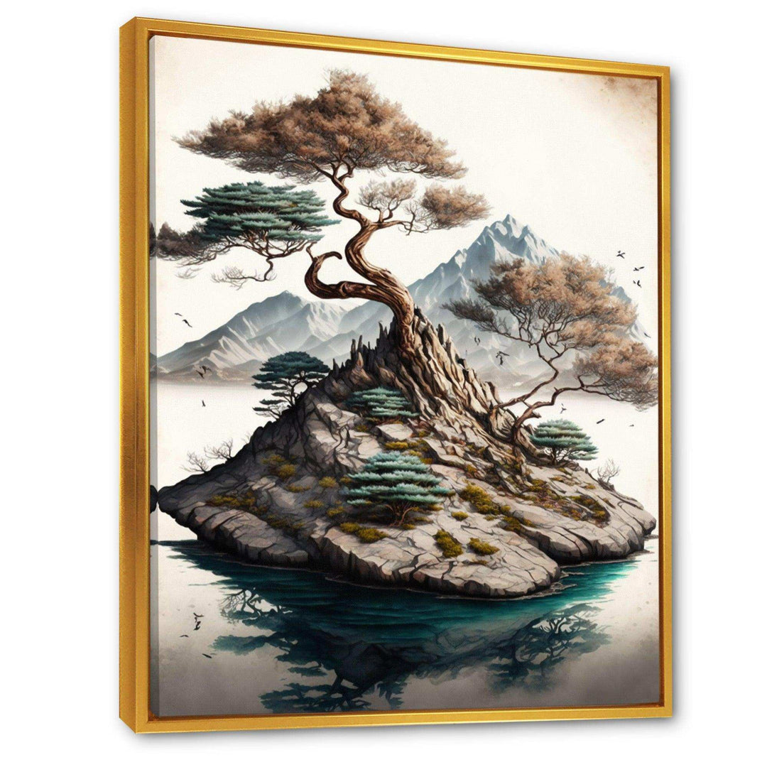 Bonsai Tree On A Rock I