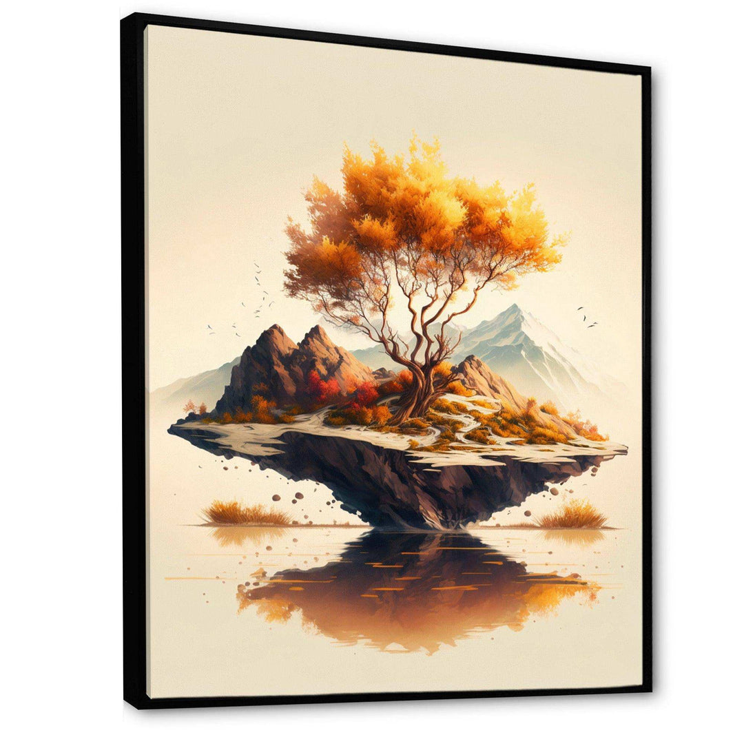 Bright Bonsai Tree On Rock I