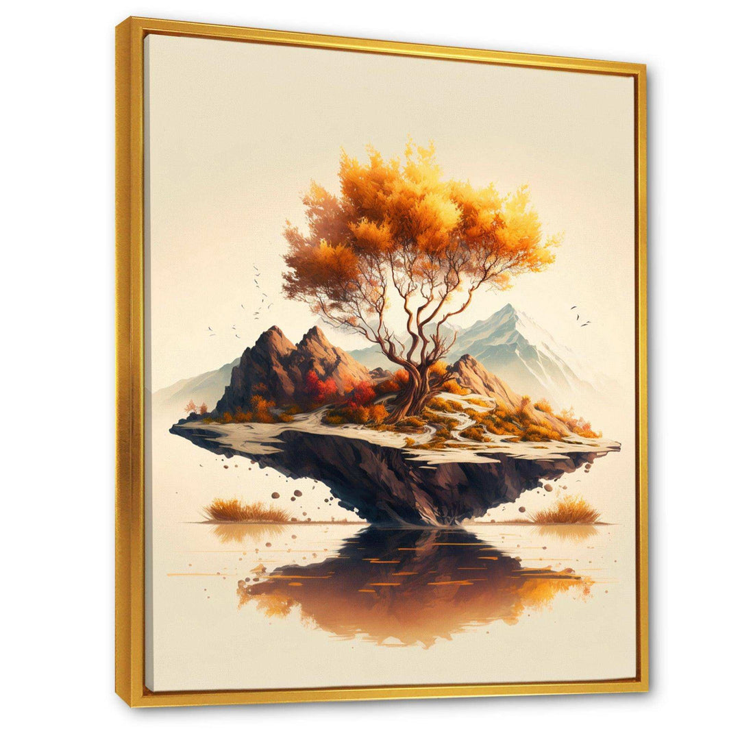 Bright Bonsai Tree On Rock I