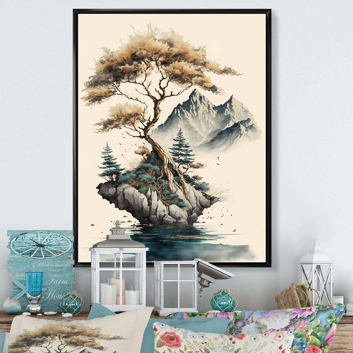 Bonsai Tree On A Rock V