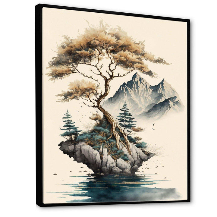 Bonsai Tree On A Rock V