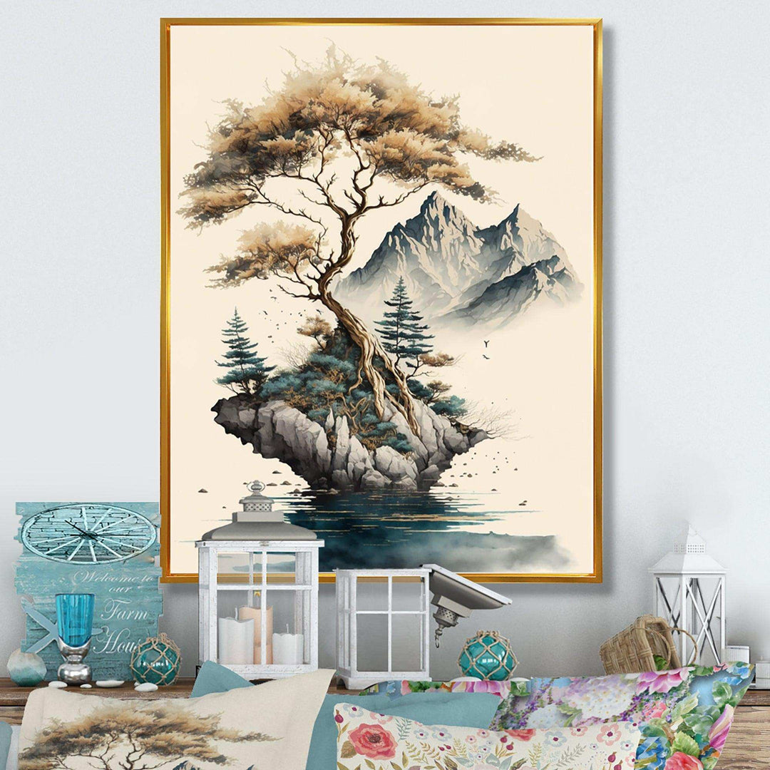 Bonsai Tree On A Rock V