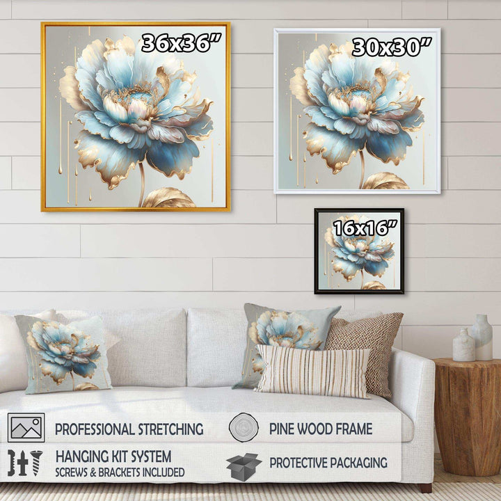 Chic Blue Blooming Flower I