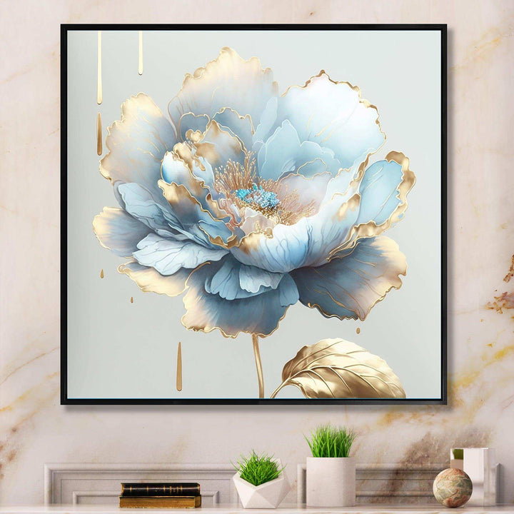 Chic Blue Blooming Flower II