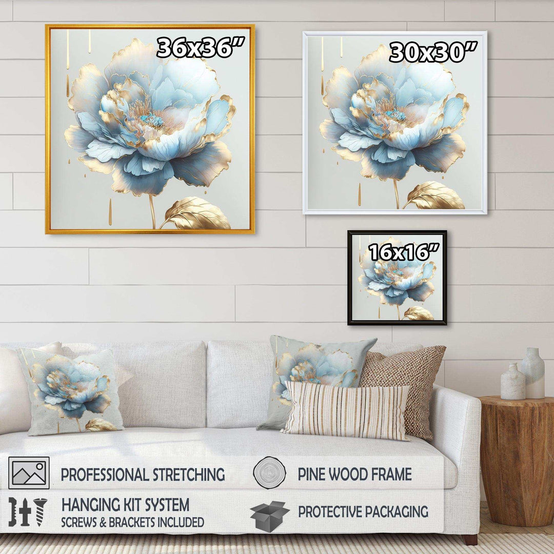 Chic Blue Blooming Flower II