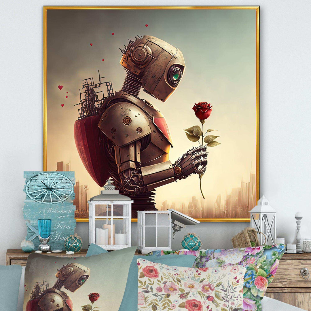 Robot In Love At Valentines Day I