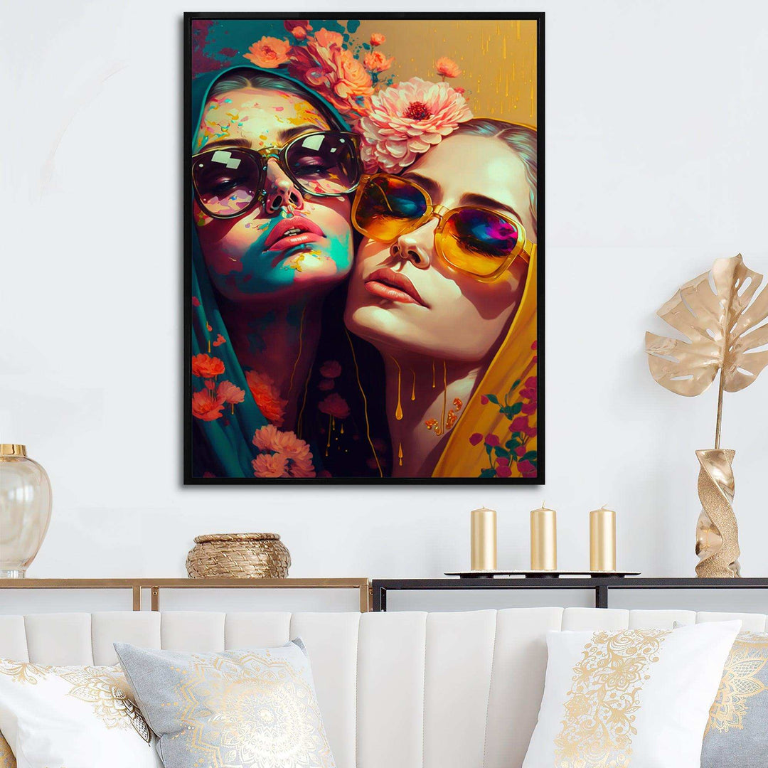 Stylish Women Kissing IV