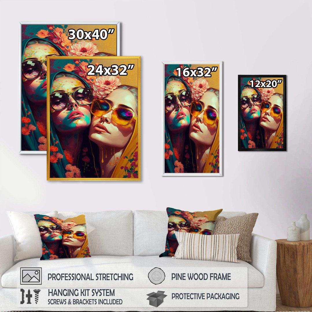 Stylish Women Kissing IV