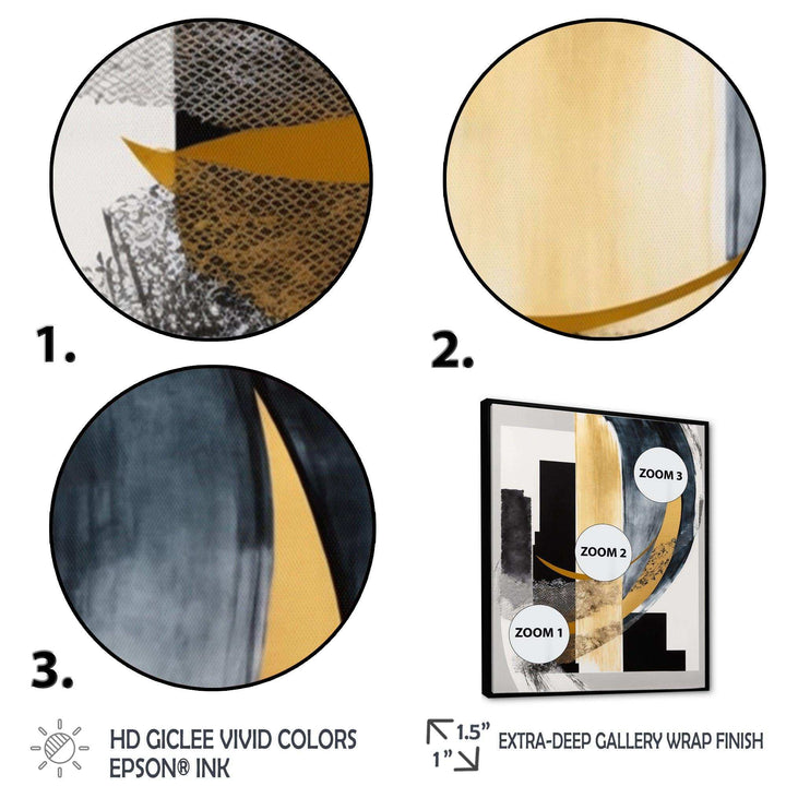 Glam Art Deco Abstract I - Modern Canvas Wall Art