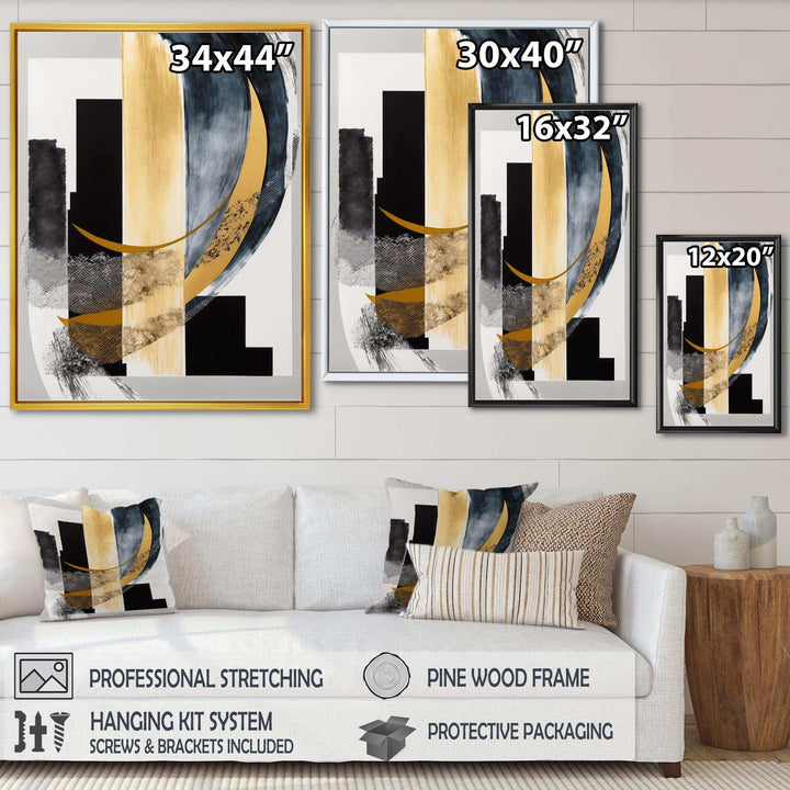 Glam Art Deco Abstract I - Modern Canvas Wall Art