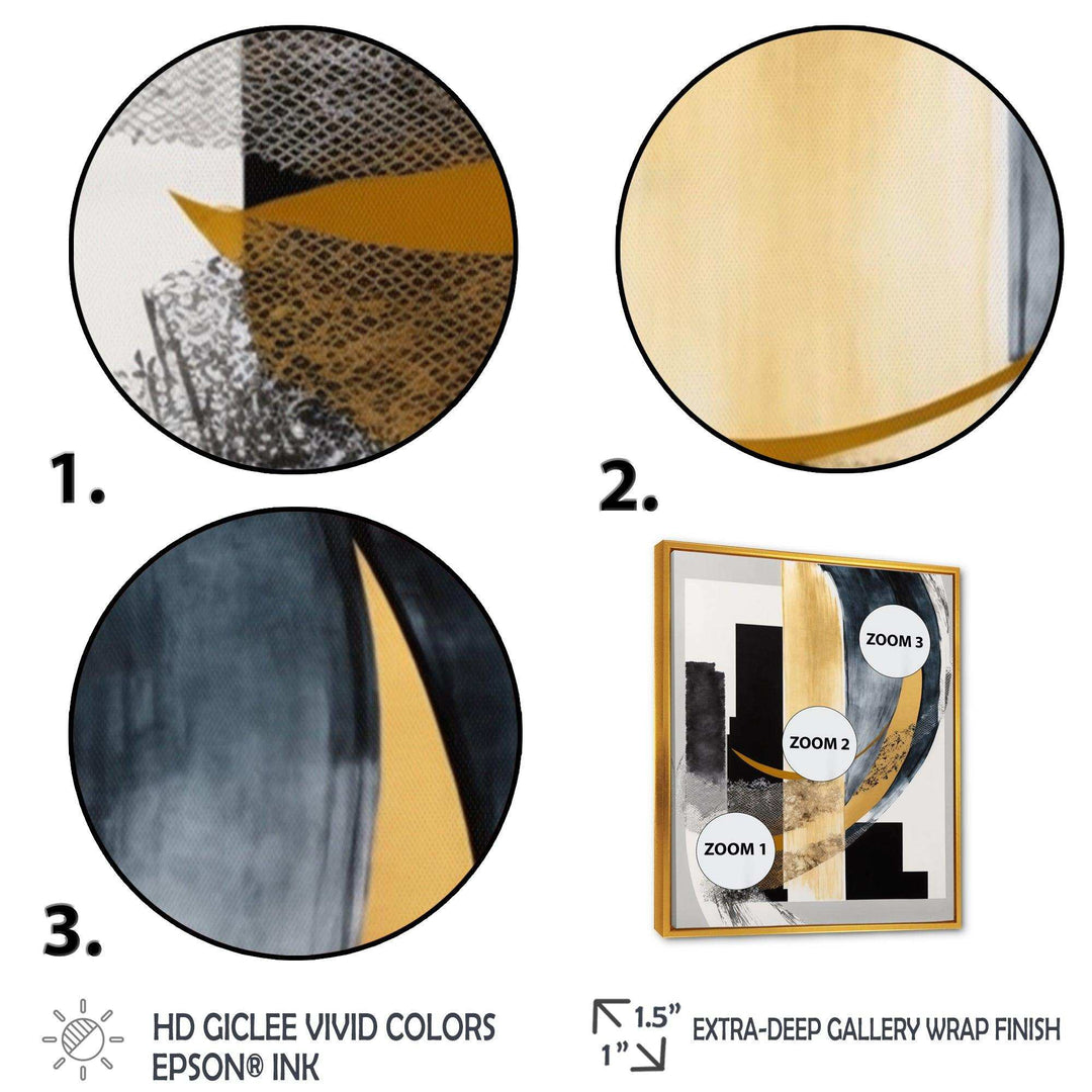 Glam Art Deco Abstract I - Modern Canvas Wall Art