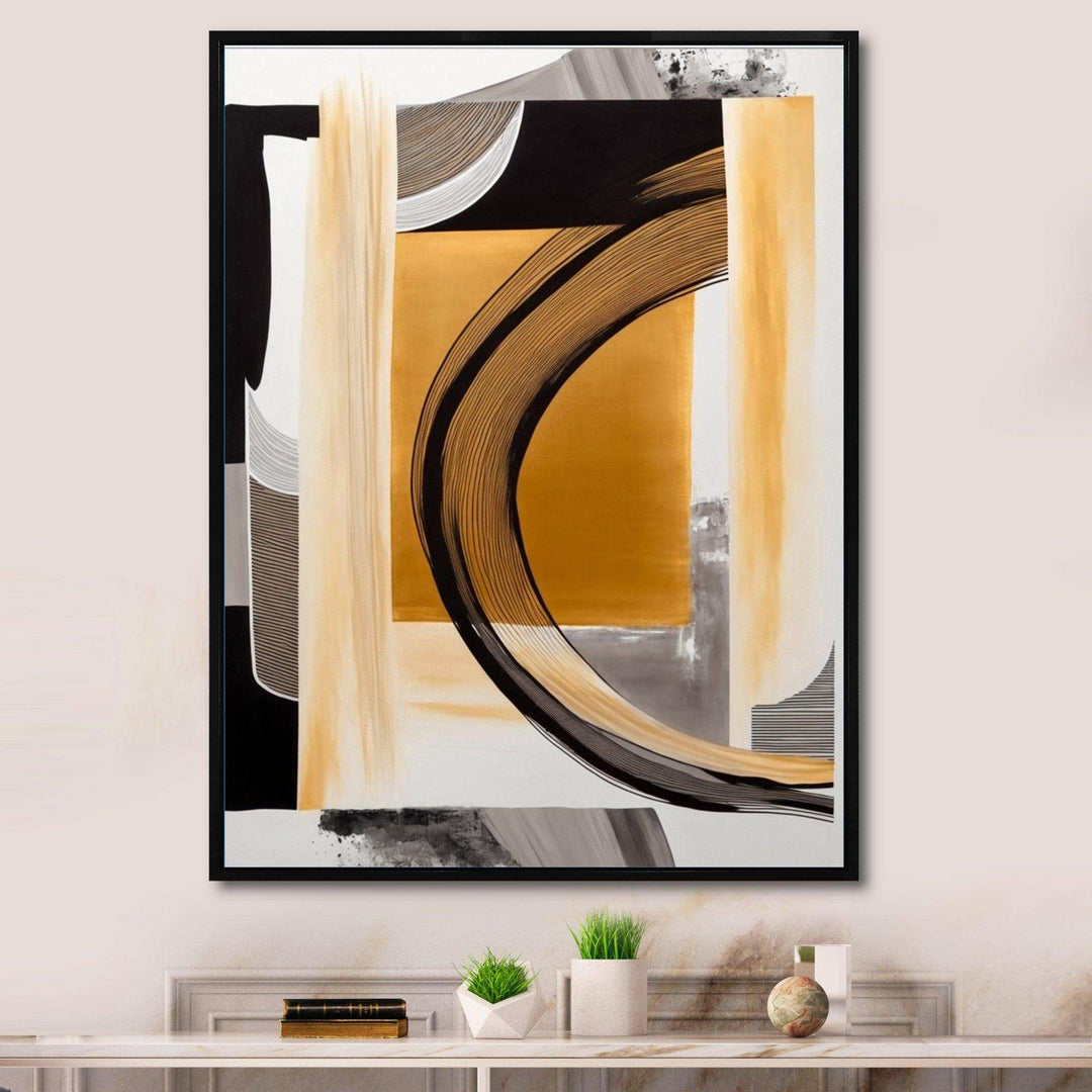 Glam Art Deco Abstract III - Modern Living Room Wall Decor